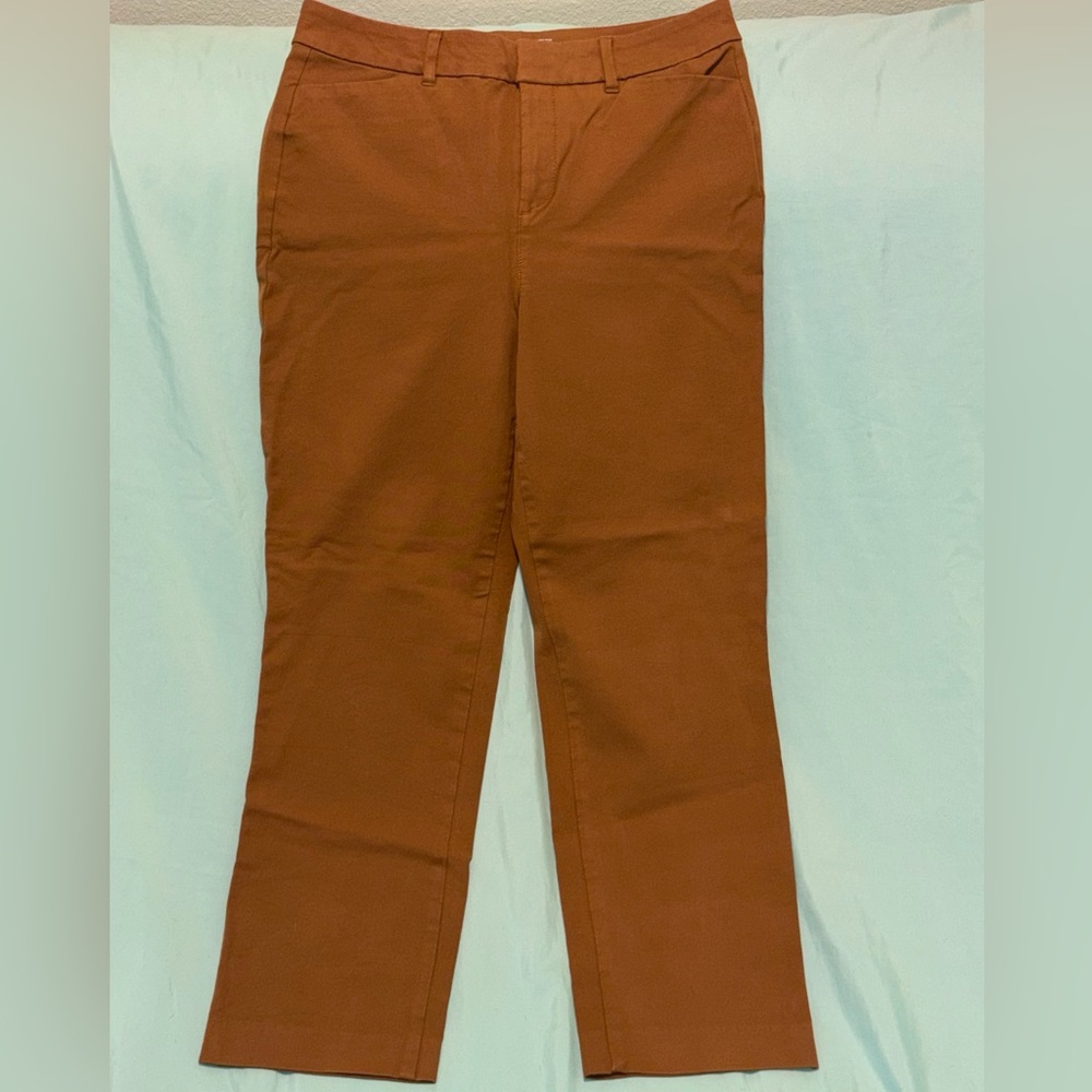 Old Navy High-Rise Pixie Pants in Warm Brownish Orange